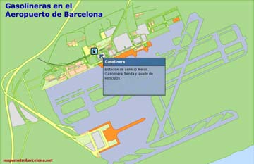 Stations-service à l'Aéroport de Barcelone