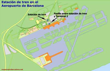 Estació de tren a l'aeroport de Barcelona