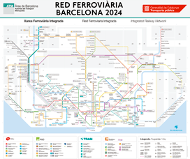 Barcelona train map 2024 to print