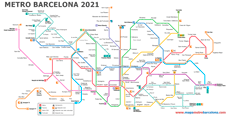 Mapa metro Barcelona 2021 para imprimir